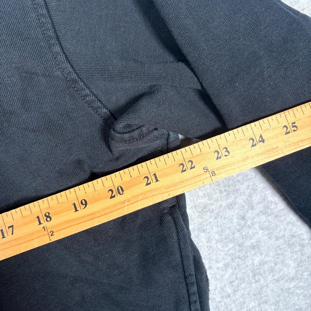 Everlane Cropped Sweatshirt Women Medium Black Cotton Athletic 1/4 Zip Mock Neck - Picture 5 of 10